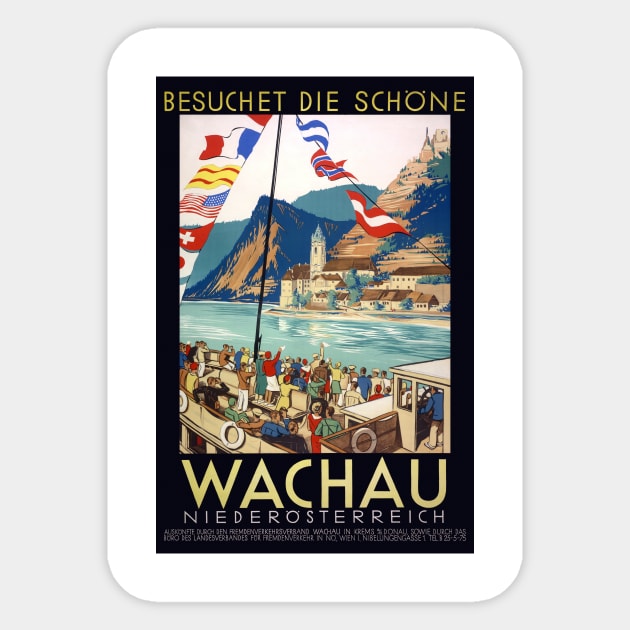 Wachau Austria Vintage Poster 1930 Sticker by vintagetreasure